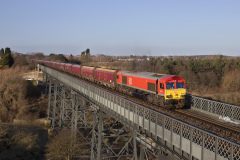 66131 crosses the River Blyth