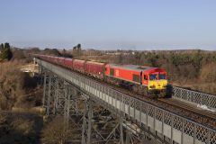 66131 crosses the River Blyth