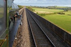 Harringworth Viaduct from the footplate of 45596Bahamas.