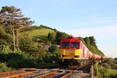 No.60 044 passes Ferryside with the Theale - Robeston empties